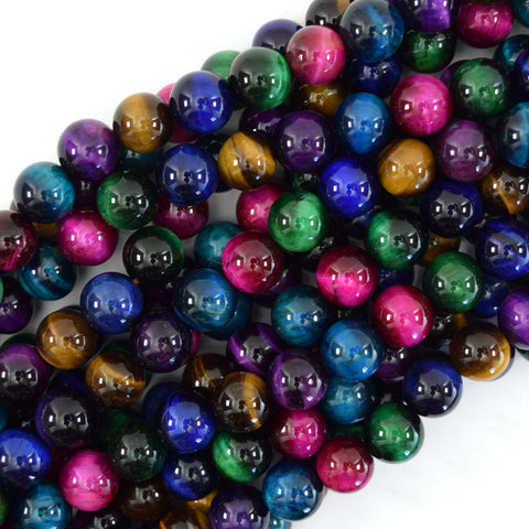 Natural Matte Tiger Eye Round Beads Gemstone 15" Strand 4mm 6mm 8mm 10mm 12mm