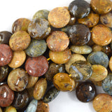 16mm natural ocean jasper coin beads 15.5