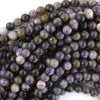Natural Chinese Purple Charoite Round Beads Gemstone 15.5