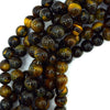 10mm yellow blue tiger eye round beads 15