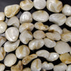 14mm - 20mm natural white shell pebble nugget beads 15