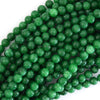 Korean Green Jade Round Beads Gemstone 14.75