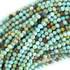 Brown Matrix Cream Blue Turquoise Round Beads 15