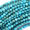 Faceted Blue Turquoise Coin Disc Beads Gemstone 15
