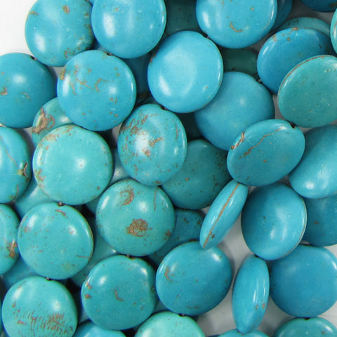 24mm blue turquoise stick needle beads 16" strand