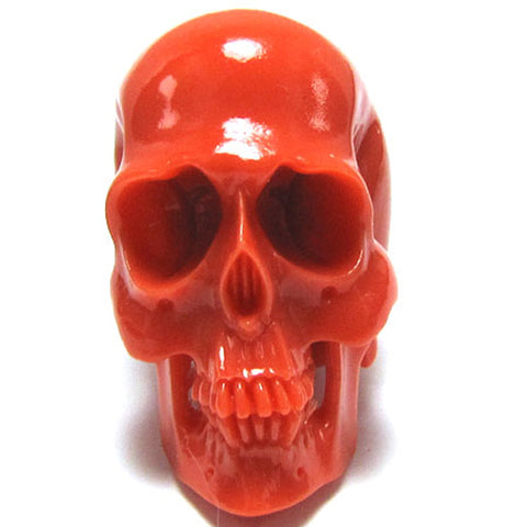 4 26mm Acrylic resin skull pendant bead blue