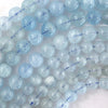 AA Natural Blue Aquamarine Round Beads Gemstone 15