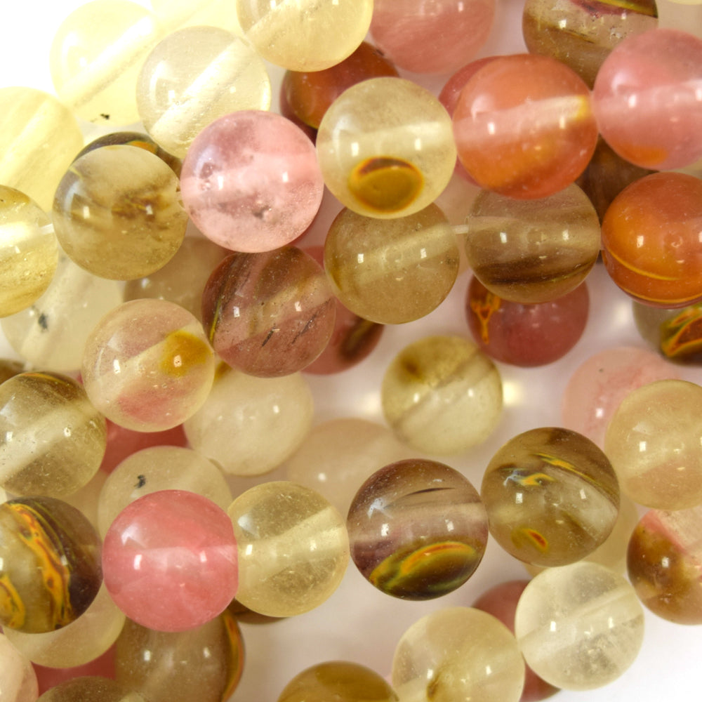 12mm fire cherry quartz round beads 15.5" strand