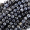 Natural Blue Iolite Round Beads Gemstone 15.5