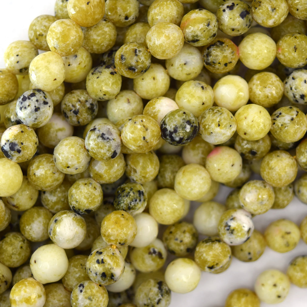 Faceted Yellow Turquoise Round Beads Gemstone 15" Strand 4mm 6mm 8mm 10mm 12mm