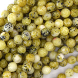 Faceted Yellow Turquoise Round Beads Gemstone 15