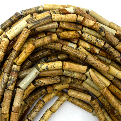 18mm natural ocean jasper coin beads 15.5" strand
