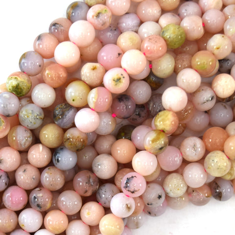 Natural Peruvian Pink Opal Pebble Nugget Beads 15.5" Strand 6-8mm 8-10mm