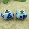 2 sterling silver lampwork glass beads fit 0214