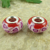 2 sterling silver lampwork glass beads fit 0215