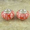 2 sterling silver lampwork glass beads fit 0229