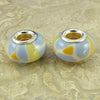 2 sterling silver lampwork glass beads fit 0244