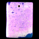 50mm colorful purple turquoise rectangle pendant bead S3