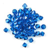 24 4mm Swarovski crystal xilion bicone 5328 Capri blue