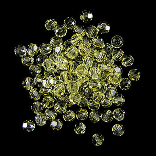 12 4mm Swarovski crystal round 5000 Jonquil