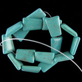 25mm blue turquoise ladder beads 16