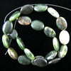 18mm green jasper flat oval beads 16