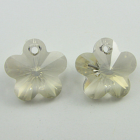 2 18mm Swarovski crystal flower beads 6744 crystal cop