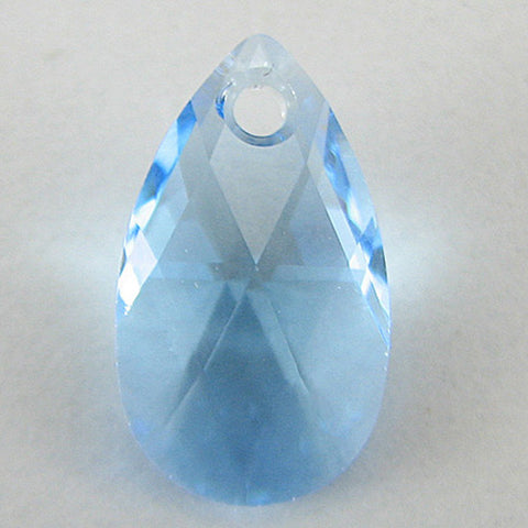 16mm Swarovski crystal teardrop pendant 6106 silver shade