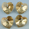 4 10mm Swarovski crystal heart pendant 6202goldenshadow