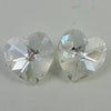 2 14mm Swarovski crystal heart pendant 6202 moonlight