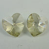 2 14mm Swarovski crystal heart pendant 6202 silvershade