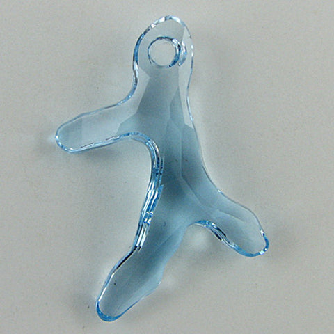 16mm Swarovski crystal teardrop pendant 6106 aquamarine