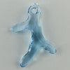 30mm Swarovski crystal coral pendant 6790 aquamarine