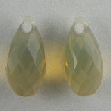 2 11mm Swarovski crystal briolette pendant 6010sandopal