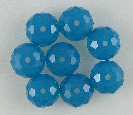 8 8mm Swarovski crystal rondelle 5040 C. Blue Opal