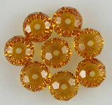 8 8mm Swarovski crystal rondelle 5040 Topaz beads