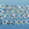 13mm silver plated copper ring hexagon chain one foot findings