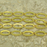 15mm gold plated brass oval chain one foot findings