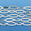 24mm silver plated copper oval chain one foot findings