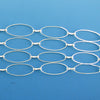 25mm silver plated copper oval chain one foot findings