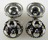 9x4.5mm .925 sterling silver spacer beads cap 4pcs findings
