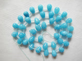 9mm sky blue quartz teardrop beads 16